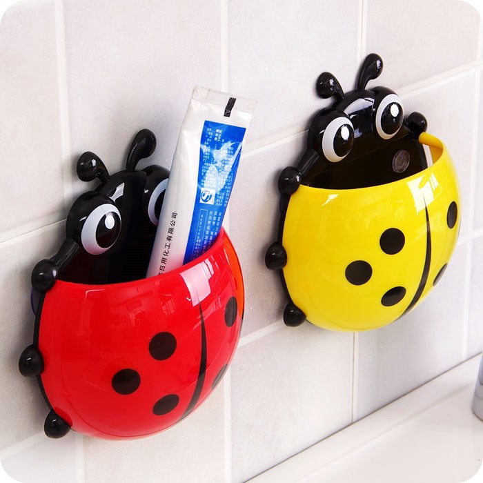 (B113) Tempat Sikat Gigi Lady Bug Toothpaste Brush Organizer Kumbang Ladybug Odol