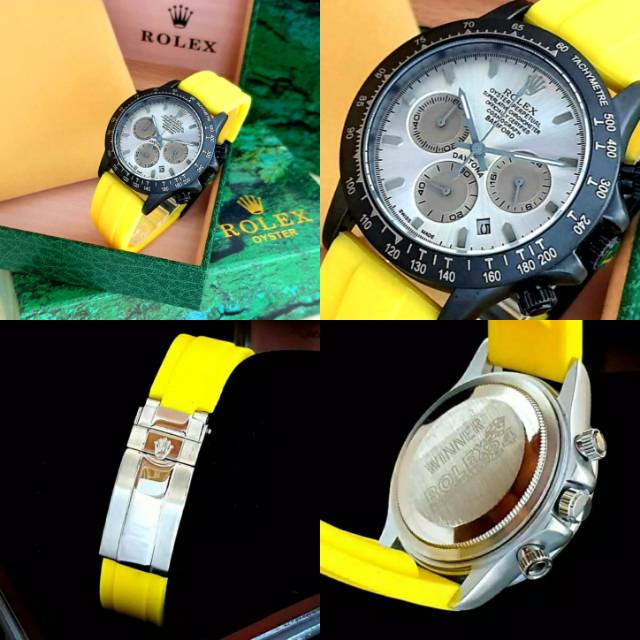 Jam Tangan Analog Pria Rolex Daytona Bamford RLX775X Chronograph Grade Ultimate Premium
