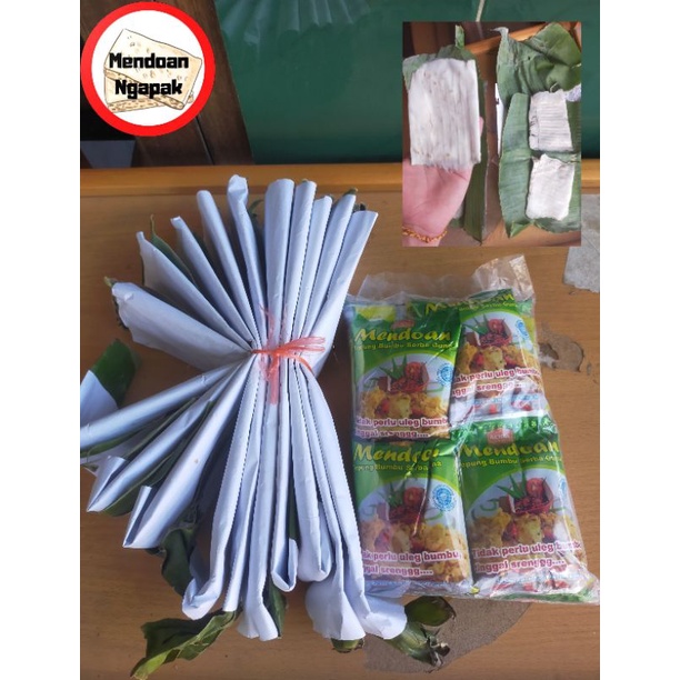 

Peket Tepung Mendoan + Tempe 1 Ikat isi 10pcs, Tempe Banyumasan, Tepung Mendoan Alida