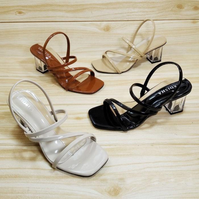 Heels Heels Wanita Hak Kaca Queensha