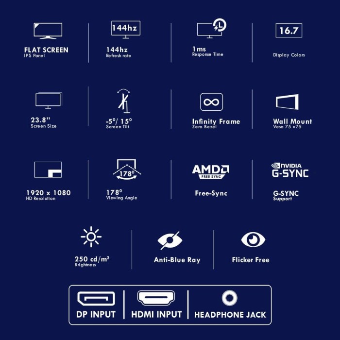 Armaggeddon Pixxel+ Xtreme XF24HD Super Gaming Monitor with 144hz Refresh Rate & 1ms Response Time-1