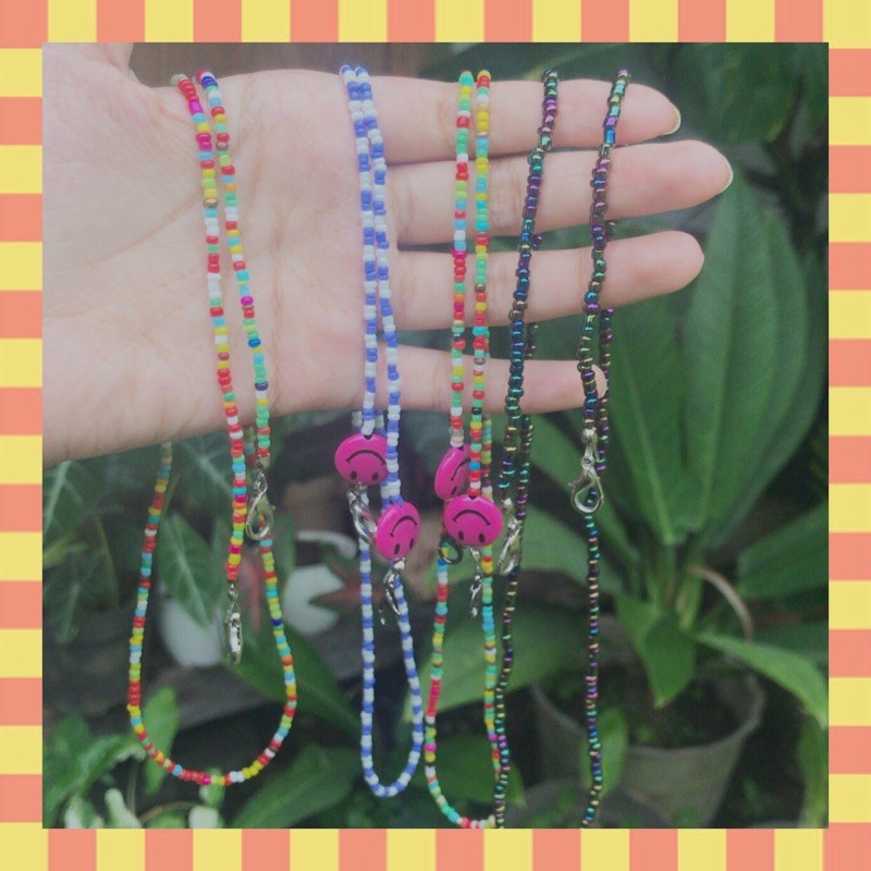 strap masker manik manik