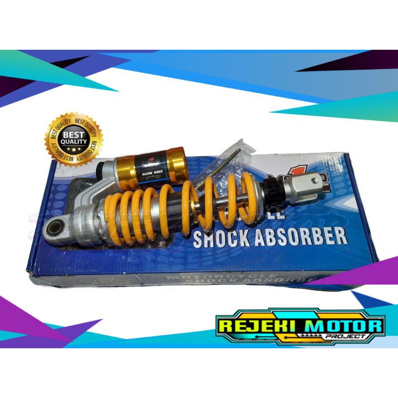 SHOCK BREKER SKOK BELAKANG MOTO 1 MATIC 305MM 2 KLIK YELLOW
