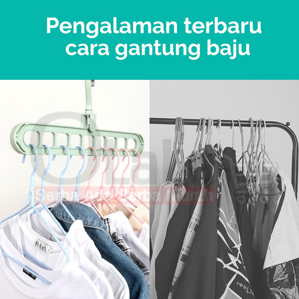 Gantungan Baju Sebaguna - Hanger Pakaian gantungan baju tempel tembok gantungan celana OLL-661