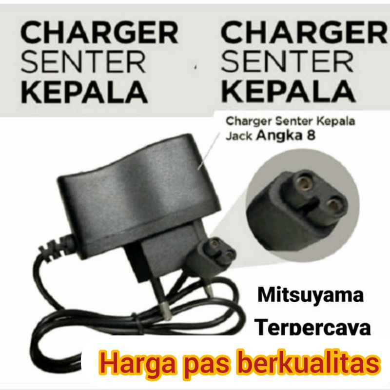 Chargeran senter kepala 2 lobang 4.2V Mitsuyama terpercaya