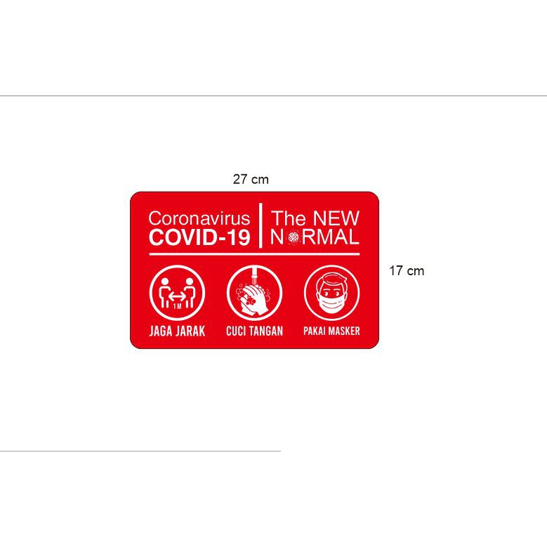 

Stiker Vinyl Himbauan New Normal Covid 19 Safety Kantor Office Jaga