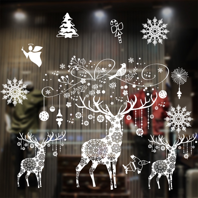 Diy Stiker Dinding Decal Digunakan Untuk Dekorasi Jendela Natal Snowflake Electrostatic Removable Window Stickers