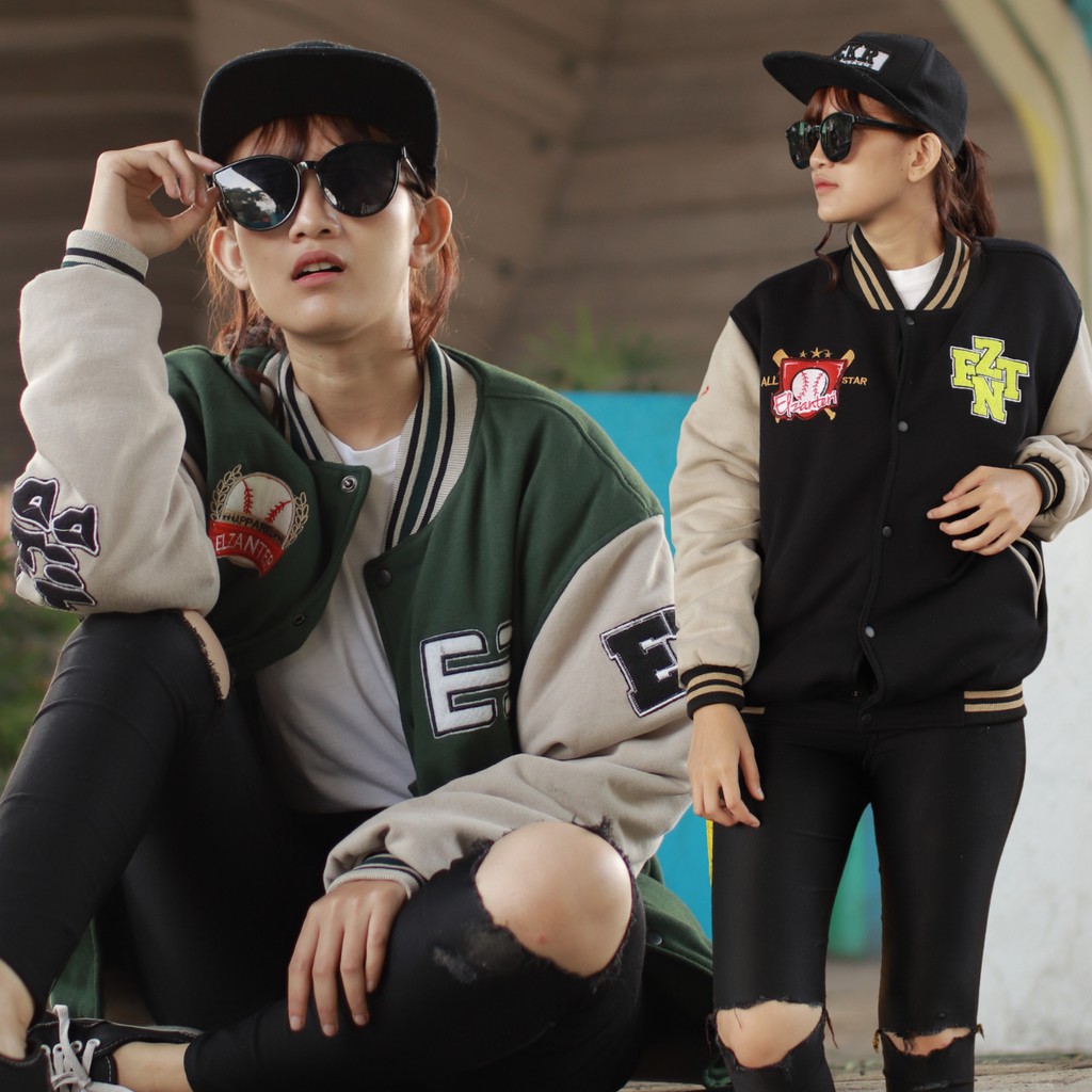 Jaket Wanita Varsity Elzanteri full bordir