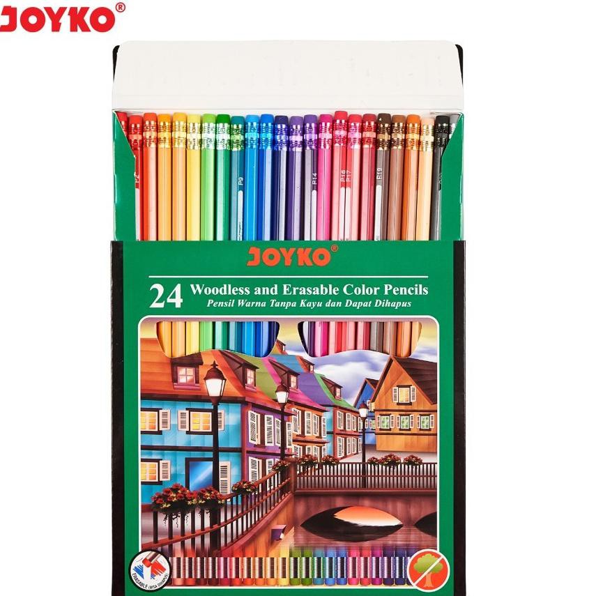 

{Pr0m0ku}➤ COLOR PENCIL / PENSIL WARNA JOYKO CP 115 / CP-115 + PENGHAPUS (24 WARNA) ##