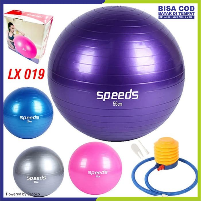 Gym Ball Gymball Fitnes Senam Bola Yoga Ball + Pompa 75CM LX019-3