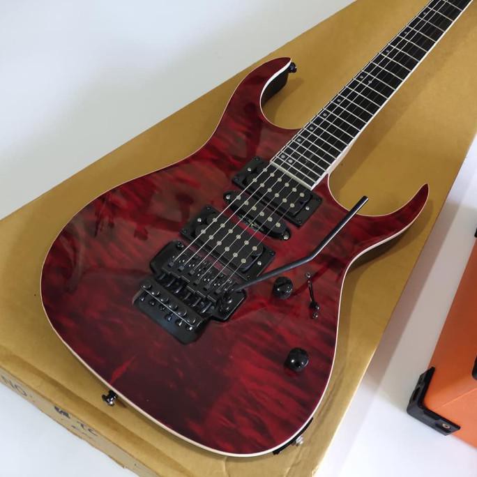 Paket Gitar Ibanez Premium Merah Amply Kabel Jack Dan Strap Murah