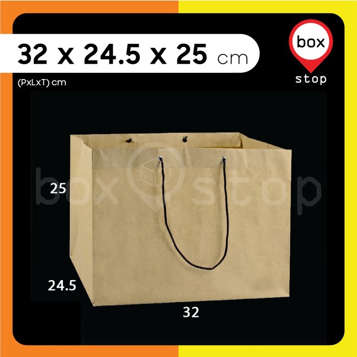 

Paper Bag - Paperbag Polos -KRAFT COKLAT - 32x24.5x25 cm (10 pcs)