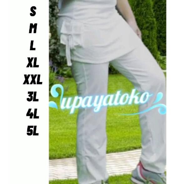 (VIRAL) celana rok kantong putih/celana senam/celana rok olahraga