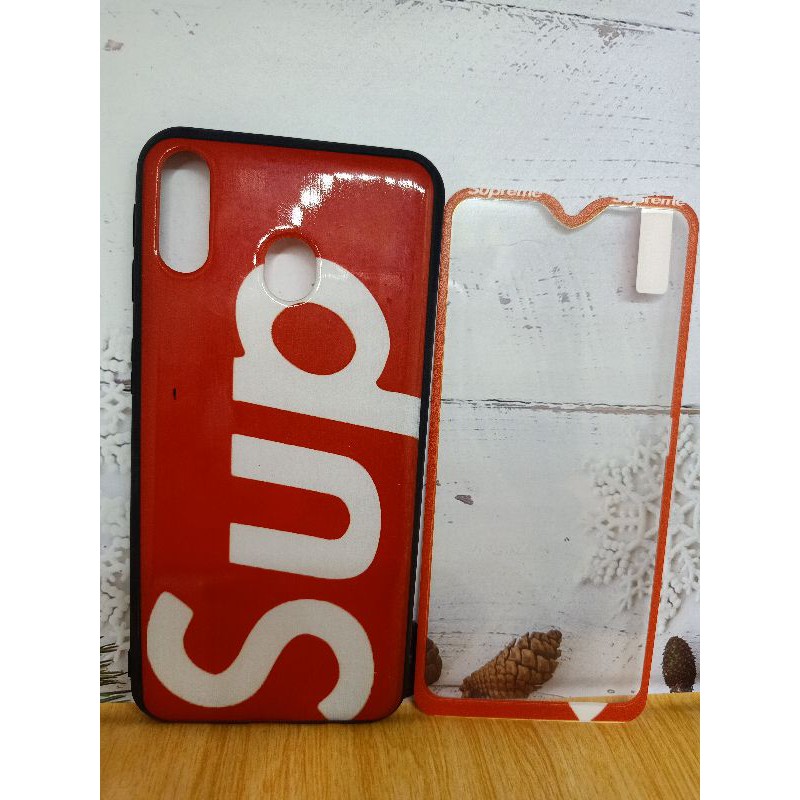 Softcase gambar Samsung+Temper glass M20