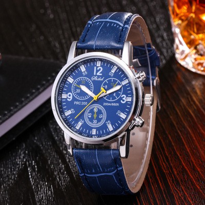 Jam Tangan Pria Geneva Watch Men's Casual Three-eye Six-hand Quartz Import / Watchs Men Luxury