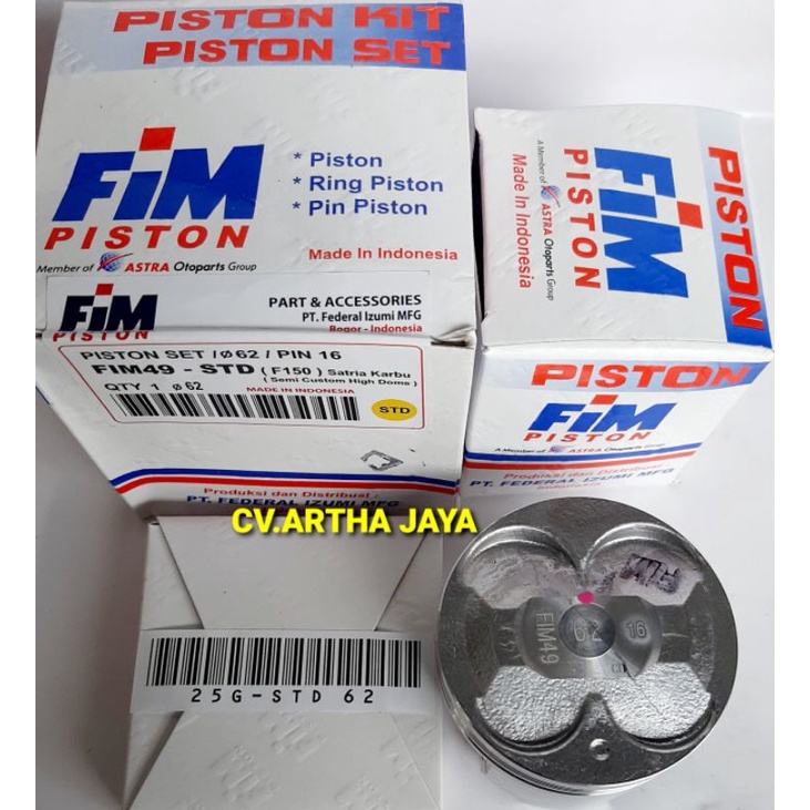 PISTON KIT FIM FIM49 SUZUKI SATRIA FU 150 / SAFU / SATRIA FU KARBU ( 62 / 62,5 / 63 / 63,5 / 64 ) ( STD / 050 / 100 / 150 / 200 ) ( PEN 16 / PIN 16 )-3