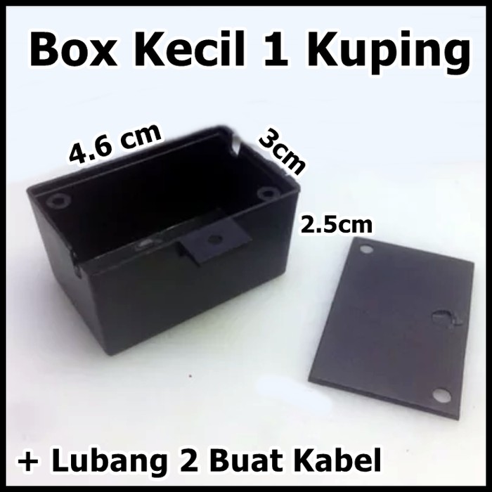 

Box Plastik Hitam Kecil 1 Kuping cocok untuk Box Project Elektronika