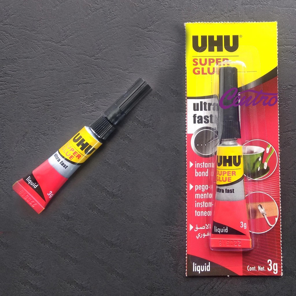 LEM UHU SUPER GLUE 3ML JUMBO CARD (12X3) FABER CASTEL