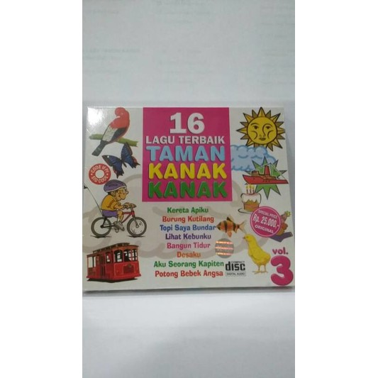 CD ORIGINAL 16 LAGU TERBAIK TAMAN KANAK-KANAK VOL. 3
