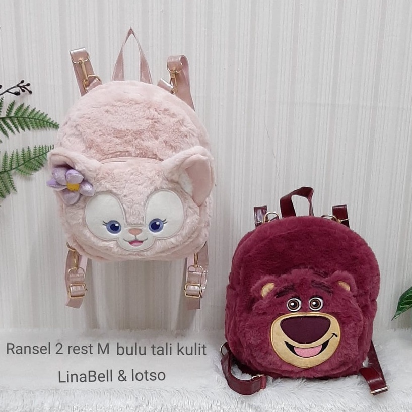 Tas Ransel Selempang LinaBell  Lotso 2Rest Multy Fungsi/Backpack/Tas Slempang Anah Perempuan