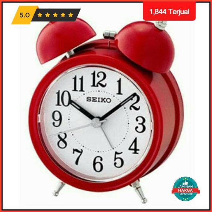 Dekorasi Rumah Jam Meja Beker Seiko Qhk035R - Merah Terlaris