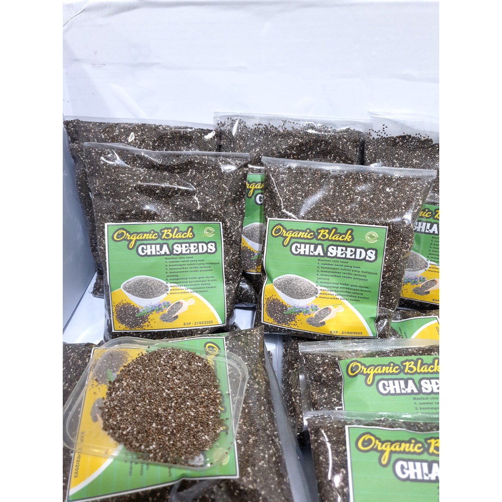 Chia Seed 1 Kg Organik Black Chiaseed Original Natural