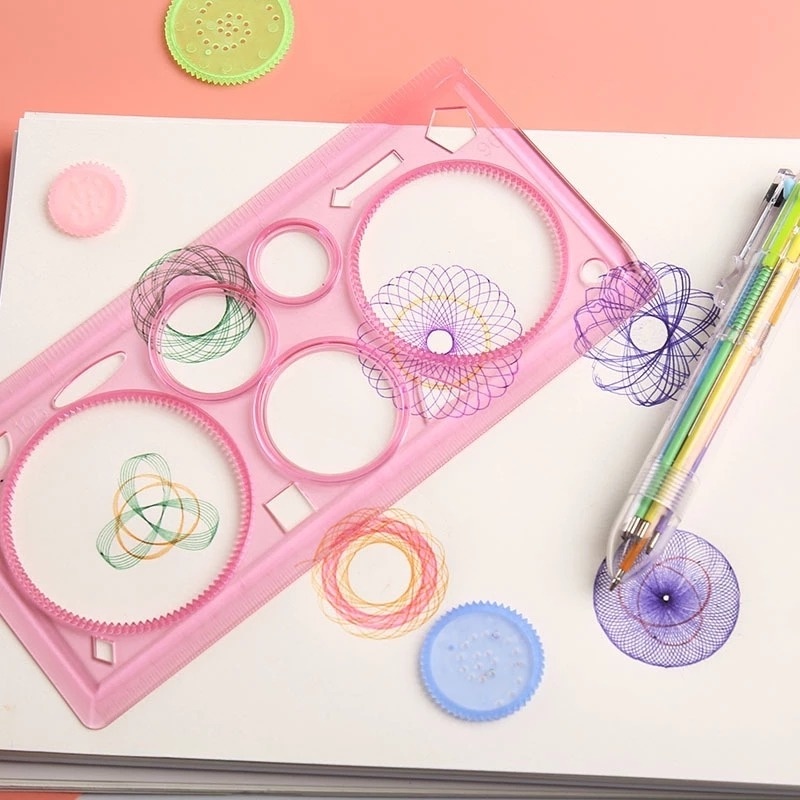 Penggaris Spirograph Multifungsi Untuk Menggambar