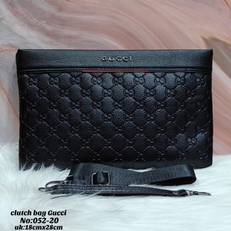 Clutch Gucci Leather Handbag Tas Tangan Impor