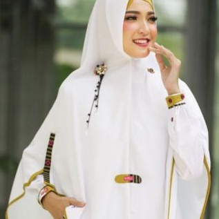 Set gamis aulia ori syar'i syari model terbaru untuk lebaran 2022, warna putih sangat menarik, bahan