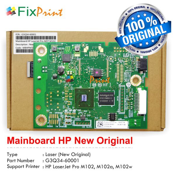 Mainboard Printer HP Laserjet M102 M102a - Logic Board HP M102a - Motherboard HP Laserjet M102a