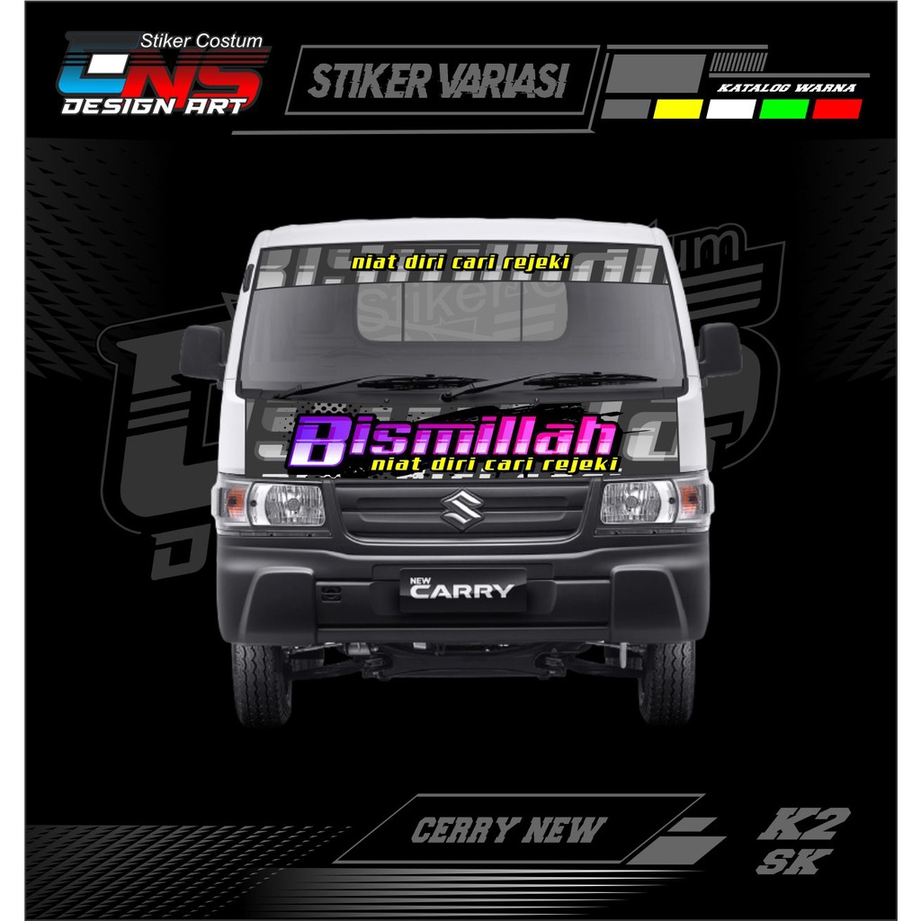 stiker depan CARRY NEW stiker depan mobil / truk / pick up stiker depan variasi all mobil stiker dep