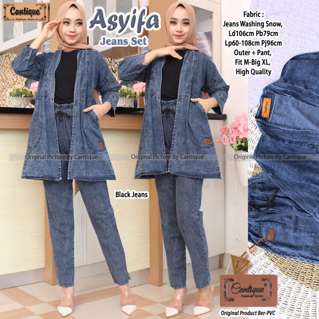 {PREMIUM JEANS} asyifa set jeans by cantique