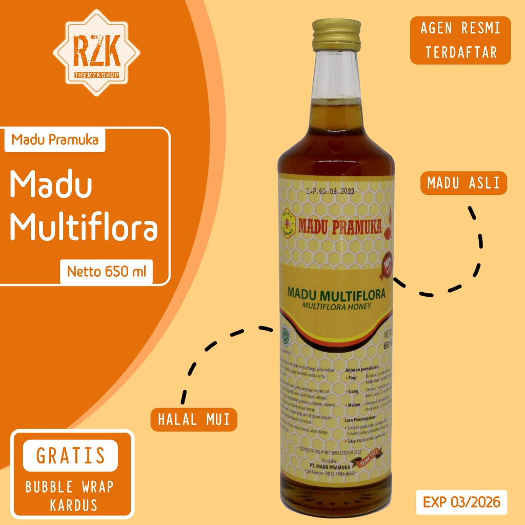 

Madu Pramuka Madu Multiflora 650 ml