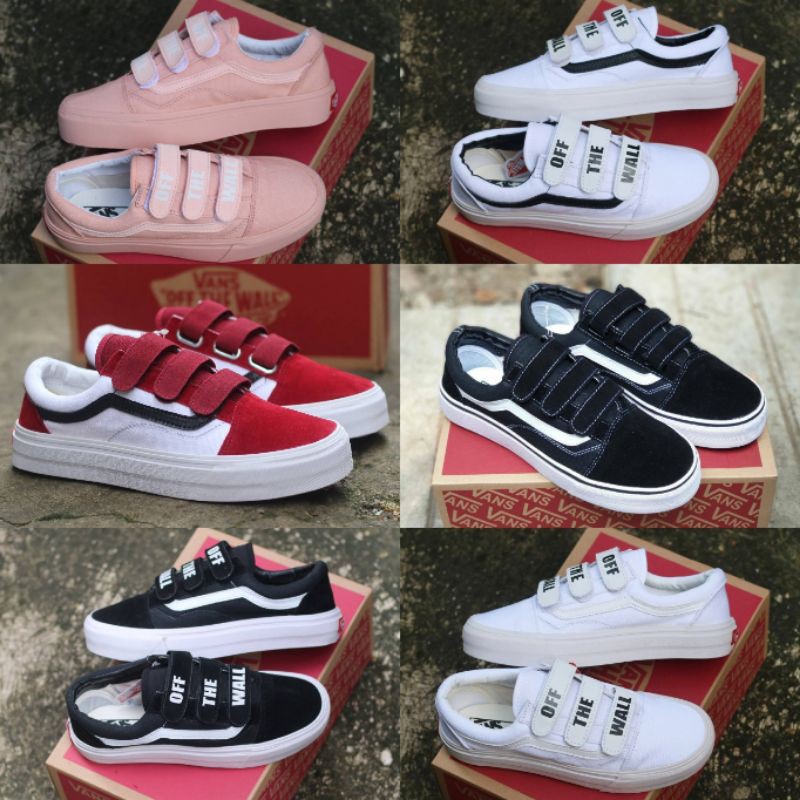 Sepatu Vans Oldskool Velcro. Ukuran 36-43. Grade Ori