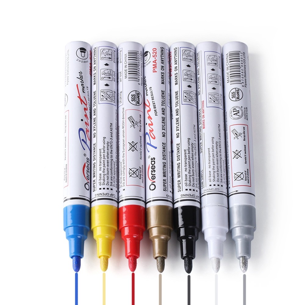 Car Styling Colorful Waterproof Pen Car Tyre Tread CD Metal Permanent Paint Graffiti Markers Pen