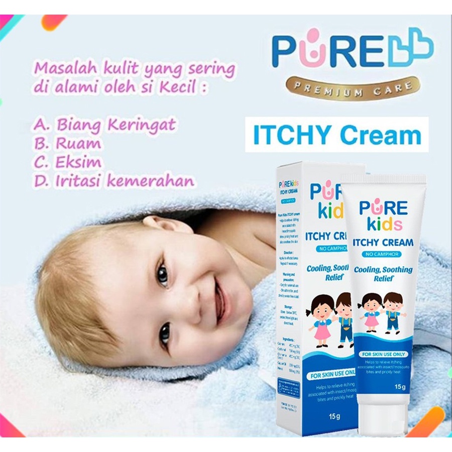 Pure Kids Pure Baby Itchy Cream 15g Pereda Gatal Pada Anak