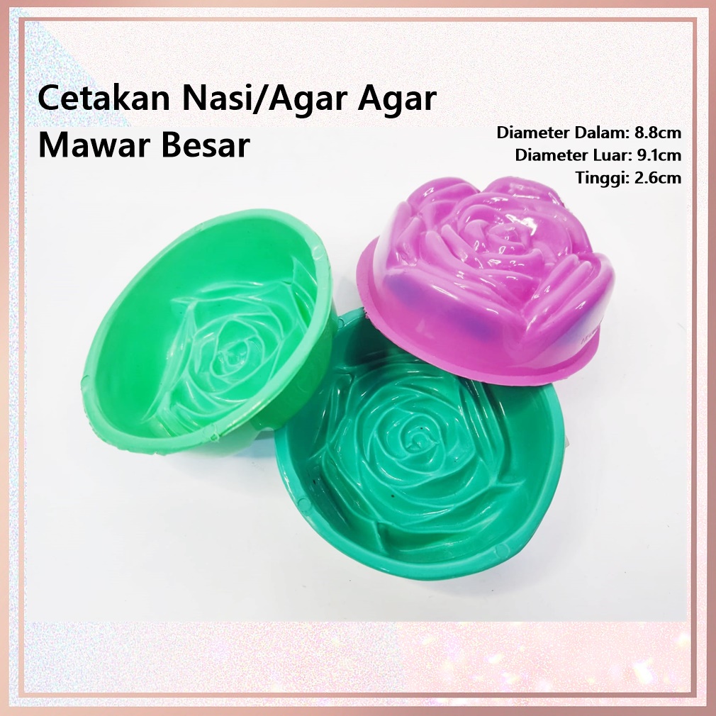 Cetakan Nasi/Jelly/Agar Agar Mawar Besar