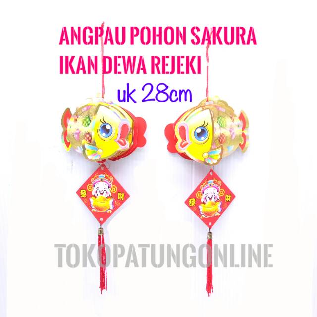 Angpau Pohon Sakura Ikan Dewa Rejeki