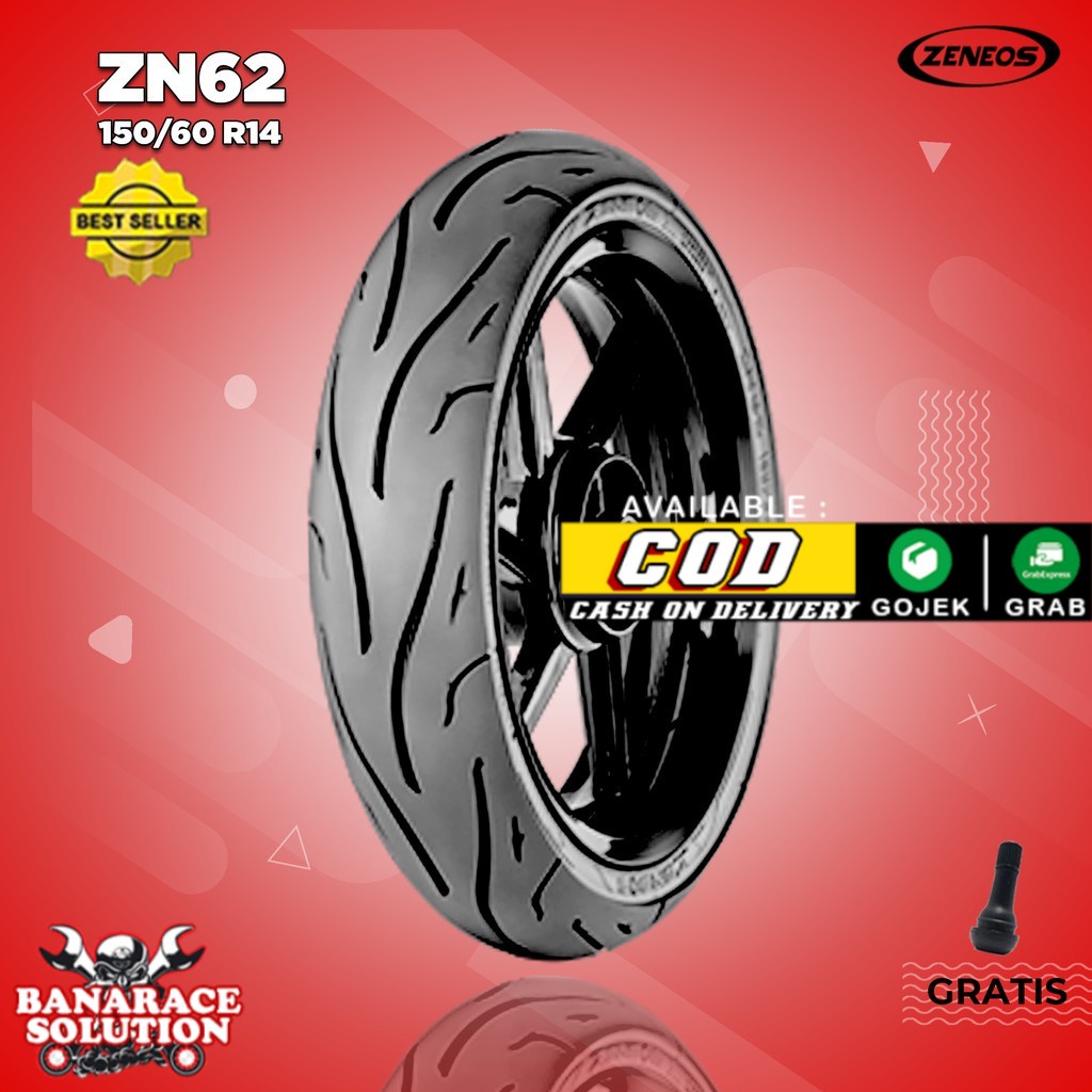 Ban Belakang Motor YAMAHA AEROX // ZENEOS ZN62 150/60 Ring 14 Tubles // MODIFIKASI ban motor matic tubles beat vario scoopy ring 14