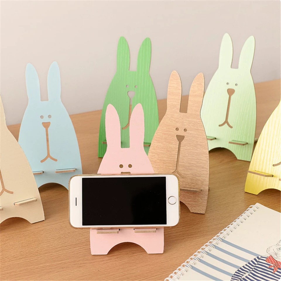 PENYANGGA HP LIPAT MOtif KELINCI/ STAND HOLDER MINI / HP SANDARAN / HP STH Stand kayu (b8k)