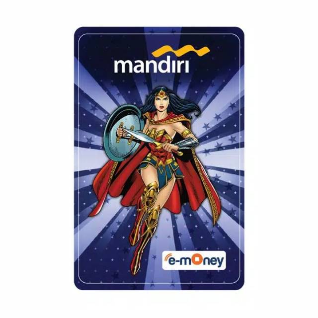 Mandiri e-Money - WONDER WOMAN /Wonderwoman ORI /Like eTOLL Tapcash Flazz or Brizzi