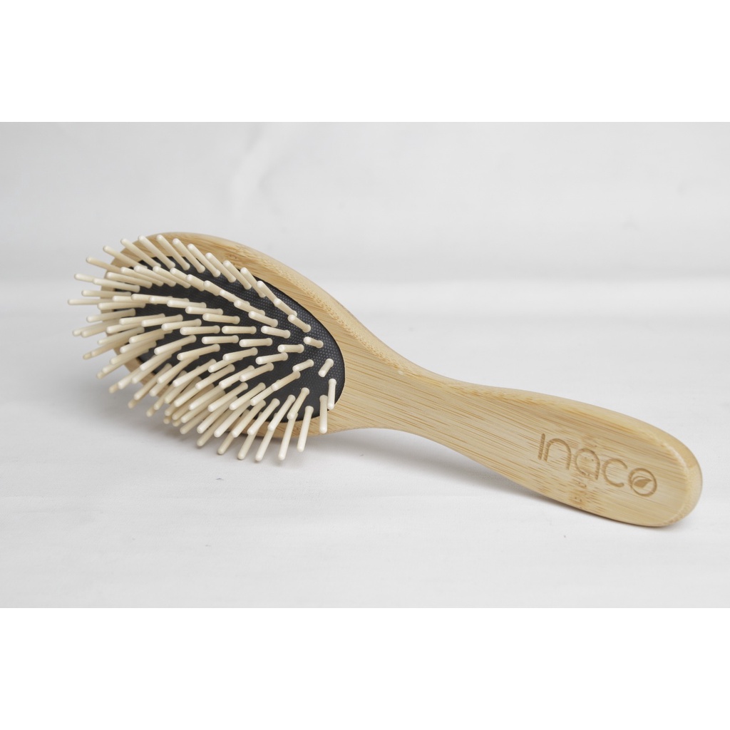 Lumi Bamboo Black Oval - Sisir Rambut Bambu