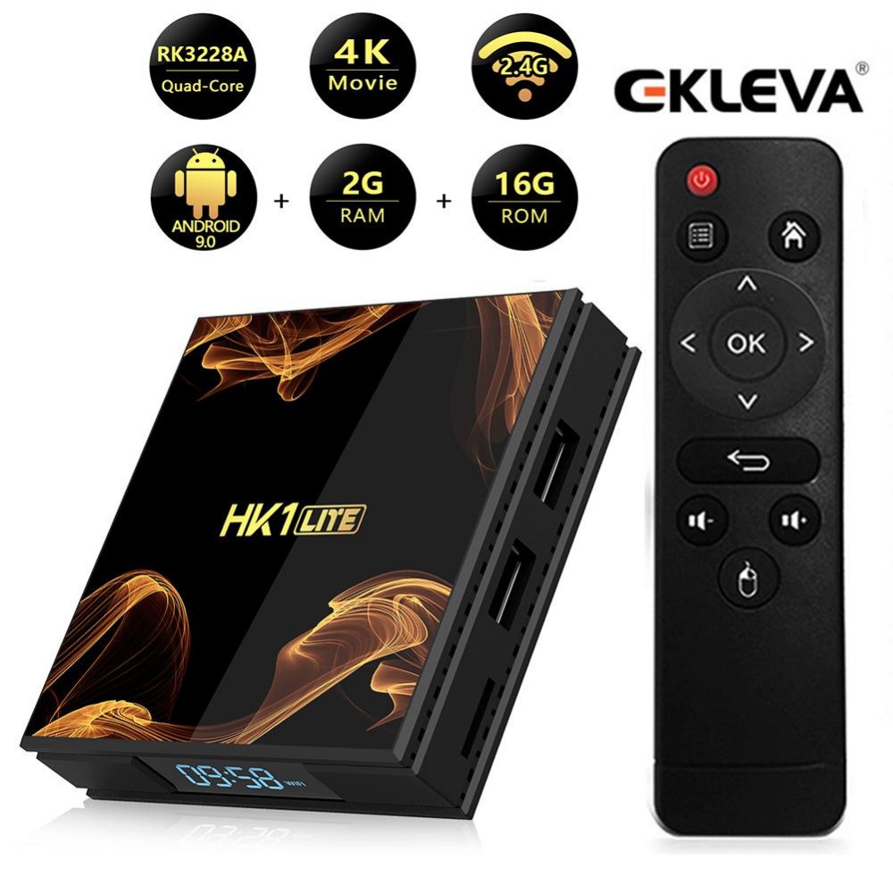 Ekleva Kotak TV Cerdas HK1 Lite OS Android 9 Pemutar Media Youtube