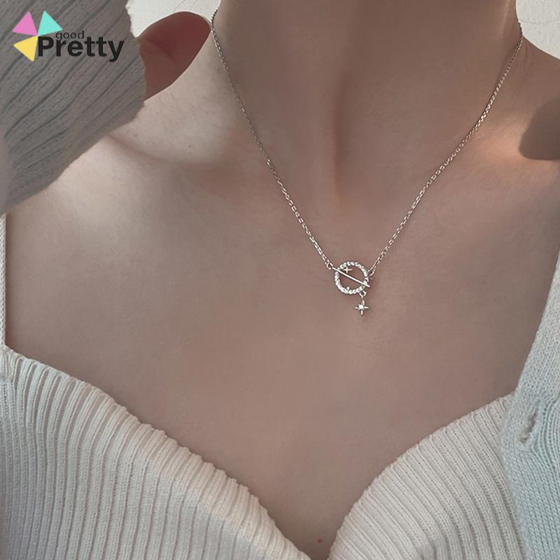 Planet Kalung Wanita Ringan Mewah Desain Niche Flash Diamond Temperamen Pacar Super Lembut - PD