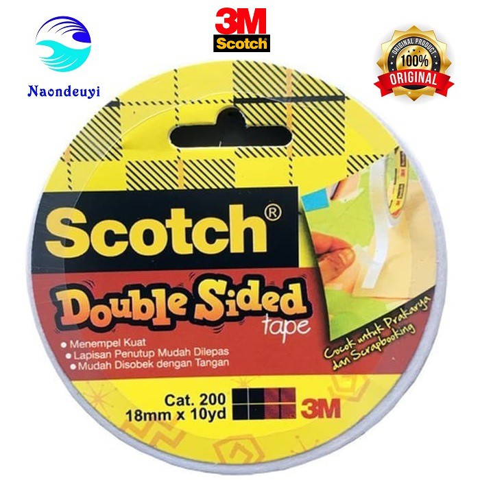 

Double Tape 3M Solatip Lakban 18 mm x 100 Y 200 SCOTCH