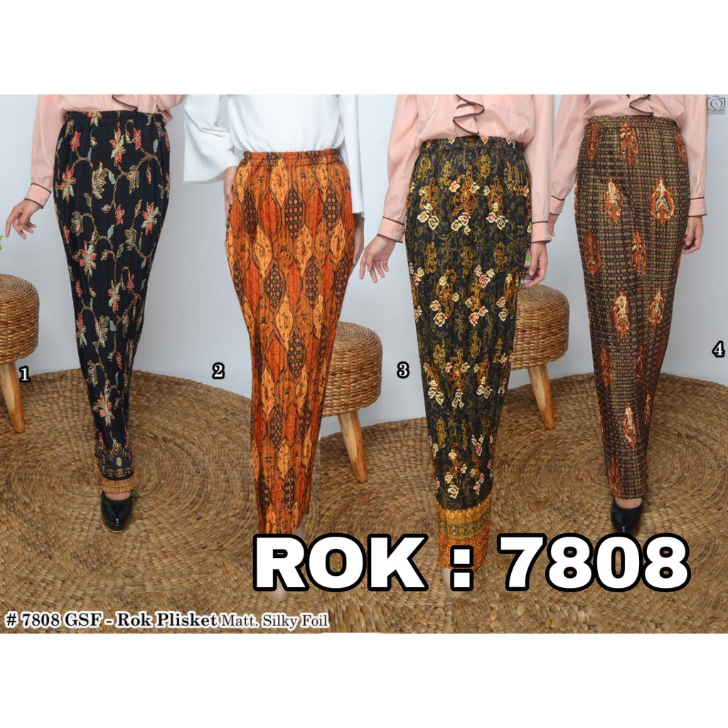 Trijaya . rok plisket batik murah Allsize / bawahan kebaya batik / rok trendy