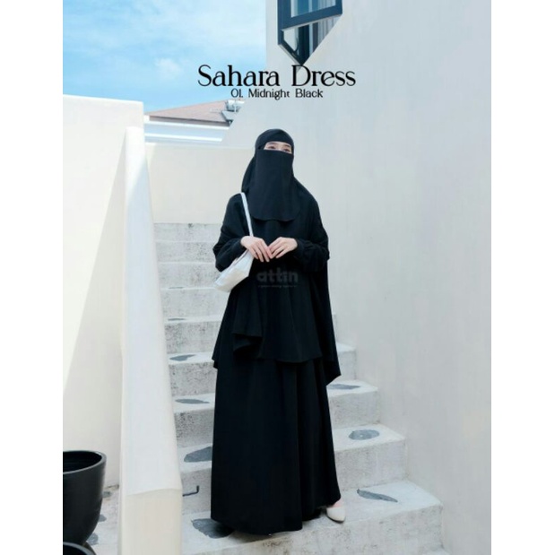 Sahara Dress by Attin Gamis Wolfis Gamis Basic Gamis Simpel Gamis Wolpeach Gamis Umroh Gamis Haji Gamis Syar'i
