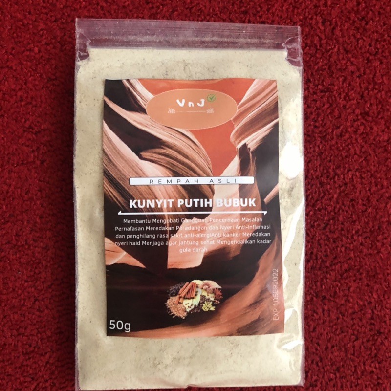

Kunyit Putih Bubuk / Ground Curcuma / Rempah VNJ 100% PREMIUM