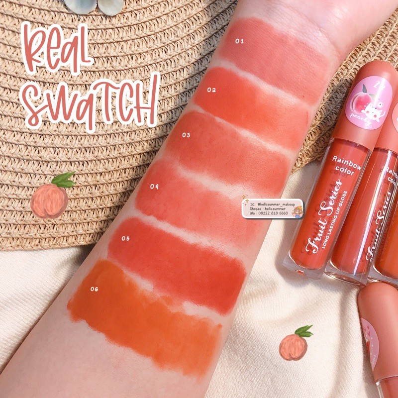 [ORI THAILAND] Rainbow Color Fruit Series Matte Lipgloss