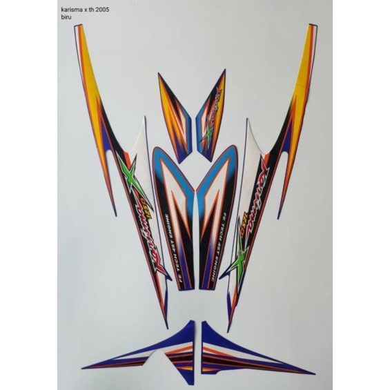 STRIPING KARISMA X 2005 BIRU